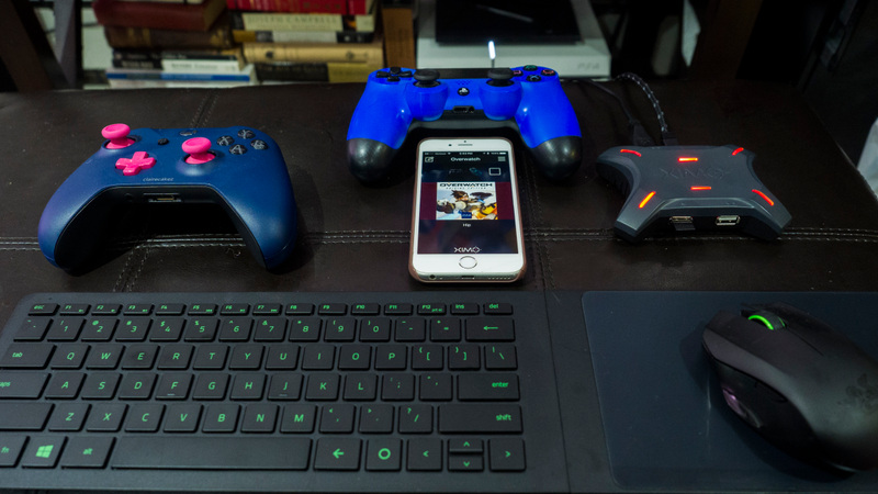 The myriad of stuff required for sweet, sweet Xim4 usage on a console.